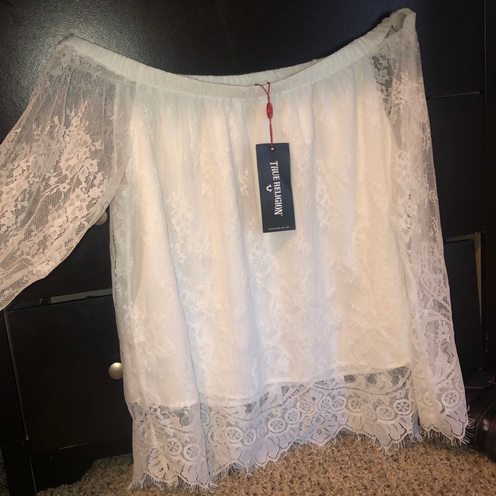 Lace Off The Shoulder Blouse